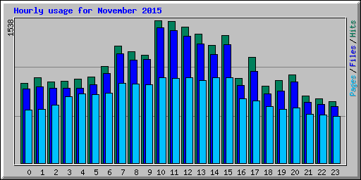 Hourly usage for November 2015