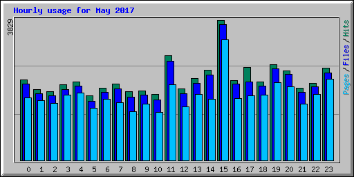 Hourly usage for May 2017