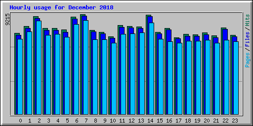 Hourly usage for December 2018