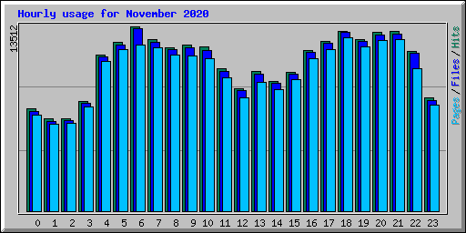 Hourly usage for November 2020